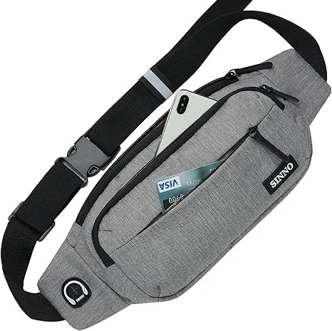 Fanny Pack With 4-Zipper Pockets