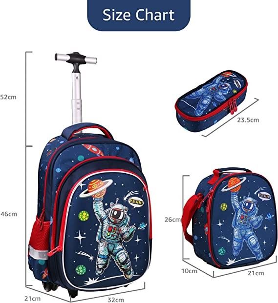 Boys Backpack Trolley Bag Lunch Bag Pencil Case SET